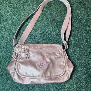 ✨ Gold Kipling Shoulder Bag with Gorilla Charm 🦍